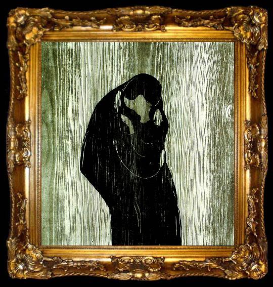 framed  Edvard Munch kyssen, ta009-2